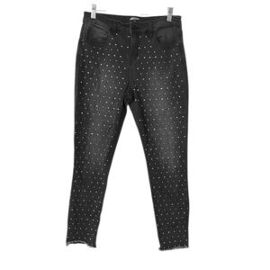 Project RUNWAY Black Studded jewel embellished Skinny Jeans size 8